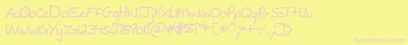 Police MadsScrawlBrk – polices roses sur fond jaune