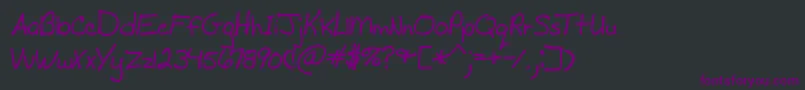 MadsScrawlBrk Font – Purple Fonts on Black Background