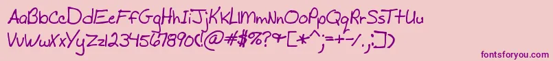 MadsScrawlBrk Font – Purple Fonts on Pink Background
