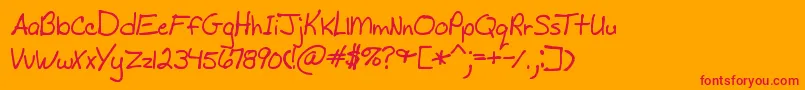 MadsScrawlBrk Font – Red Fonts on Orange Background