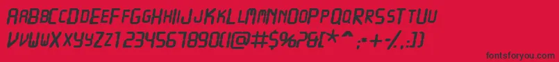 Vcrscapsssk ffy Font – Black Fonts on Red Background