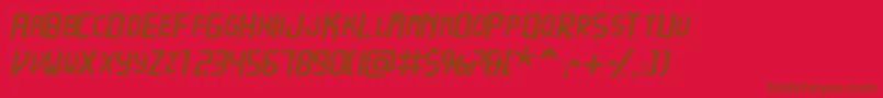 Vcrscapsssk ffy Font – Brown Fonts on Red Background