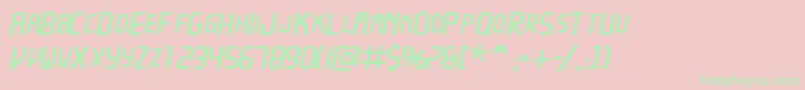 Vcrscapsssk ffy Font – Green Fonts on Pink Background