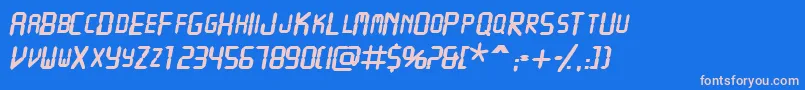 More about Vcrscapsssk ffy Font Vcrscapsssk ffy Font – Pink Fonts on Blue Background