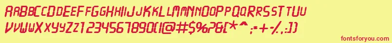 Vcrscapsssk ffy Font – Red Fonts on Yellow Background