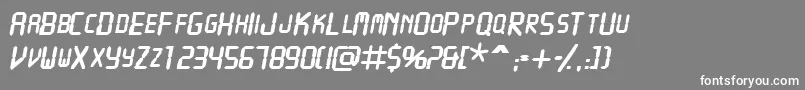 フォントVcrscapsssk ffy – 灰色の背景に白い文字
