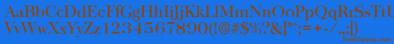 BaskervilleserialMediumRegular Font – Brown Fonts on Blue Background