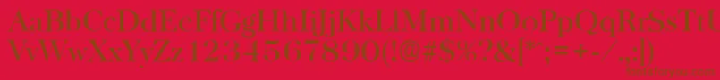BaskervilleserialMediumRegular Font – Brown Fonts on Red Background