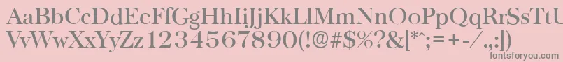 BaskervilleserialMediumRegular Font – Gray Fonts on Pink Background