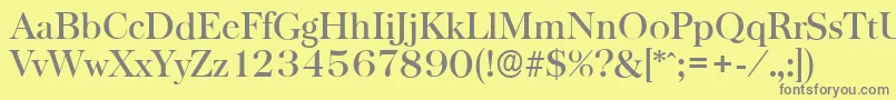 Шрифт BaskervilleserialMediumRegular – серые шрифты на жёлтом фоне