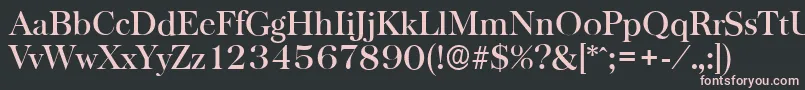 BaskervilleserialMediumRegular Font – Pink Fonts on Black Background