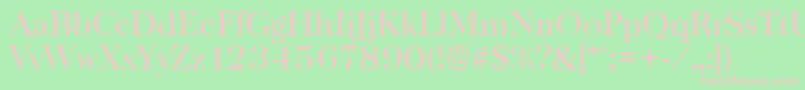 BaskervilleserialMediumRegular Font – Pink Fonts on Green Background