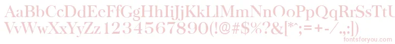 BaskervilleserialMediumRegular-Schriftart – Rosa Schriften auf weißem Hintergrund