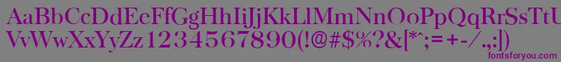 BaskervilleserialMediumRegular Font – Purple Fonts on Gray Background