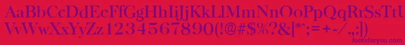BaskervilleserialMediumRegular Font – Purple Fonts on Red Background