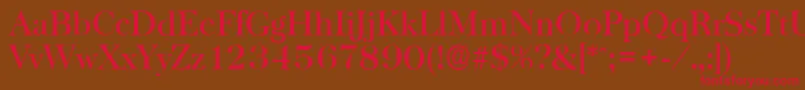 BaskervilleserialMediumRegular Font – Red Fonts on Brown Background
