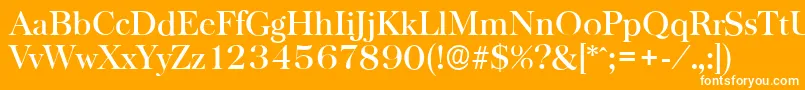 BaskervilleserialMediumRegular Font – White Fonts on Orange Background