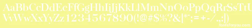 BaskervilleserialMediumRegular Font – White Fonts on Yellow Background