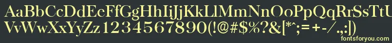 Шрифт BaskervilleserialMediumRegular – жёлтые шрифты на чёрном фоне