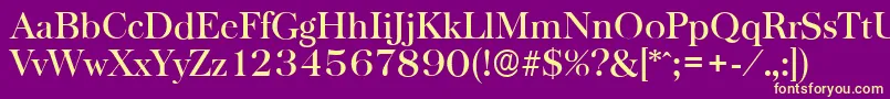 Шрифт BaskervilleserialMediumRegular – жёлтые шрифты на фиолетовом фоне