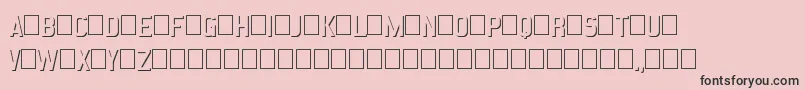 EmbossStatementRegular Font – Black Fonts on Pink Background