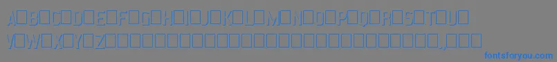 Шрифт EmbossStatementRegular – синие шрифты на сером фоне
