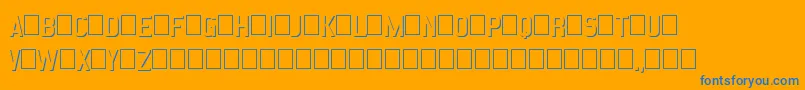 Czcionka EmbossStatementRegular – niebieskie czcionki na pomarańczowym tle
