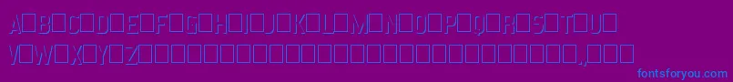 EmbossStatementRegular Font – Blue Fonts on Purple Background