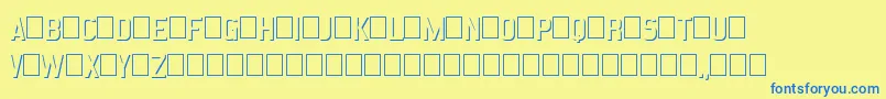 EmbossStatementRegular Font – Blue Fonts on Yellow Background