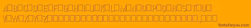 EmbossStatementRegular Font – Brown Fonts on Orange Background
