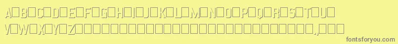EmbossStatementRegular Font – Gray Fonts on Yellow Background