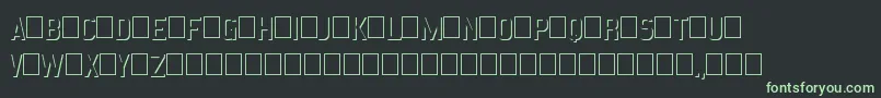 EmbossStatementRegular Font – Green Fonts on Black Background