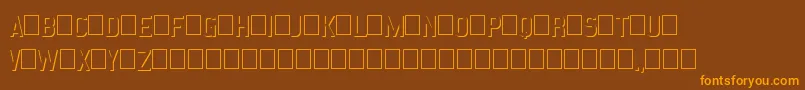 EmbossStatementRegular Font – Orange Fonts on Brown Background