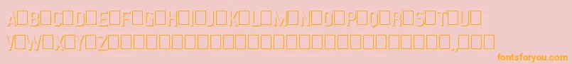 EmbossStatementRegular Font – Orange Fonts on Pink Background