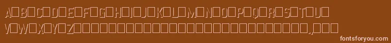 EmbossStatementRegular Font – Pink Fonts on Brown Background