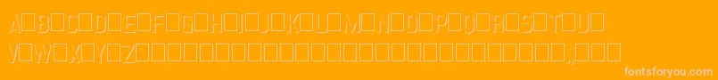 EmbossStatementRegular Font – Pink Fonts on Orange Background