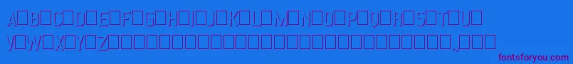 EmbossStatementRegular Font – Purple Fonts on Blue Background