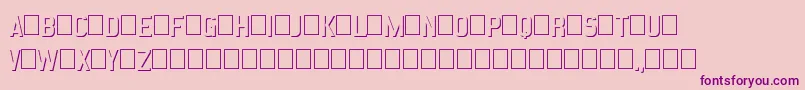 EmbossStatementRegular Font – Purple Fonts on Pink Background