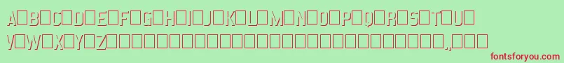 EmbossStatementRegular Font – Red Fonts on Green Background