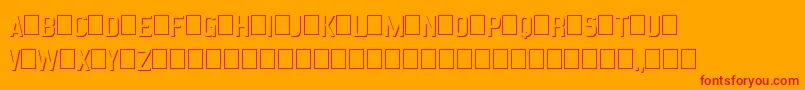 Шрифт EmbossStatementRegular – красные шрифты на оранжевом фоне