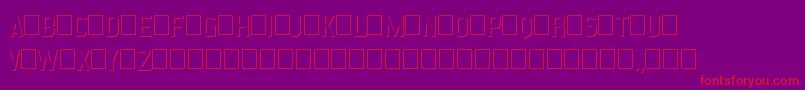 EmbossStatementRegular Font – Red Fonts on Purple Background