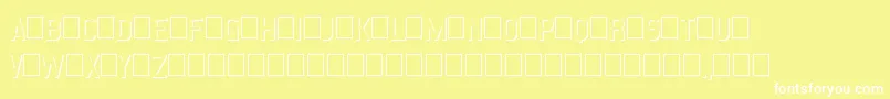 EmbossStatementRegular Font – White Fonts on Yellow Background