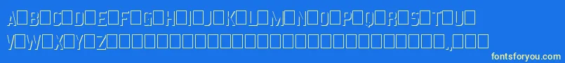 EmbossStatementRegular Font – Yellow Fonts on Blue Background
