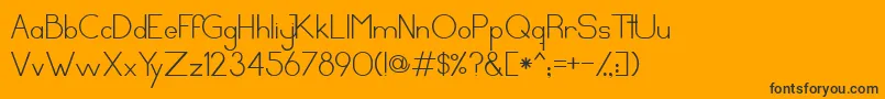 CirclesandsticksRegular-Schriftart – Schwarze Schriften auf orangefarbenem Hintergrund