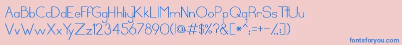 CirclesandsticksRegular Font – Blue Fonts on Pink Background