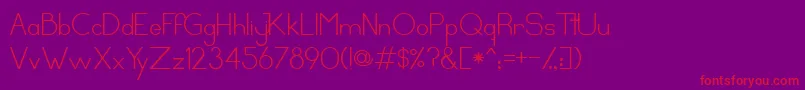 CirclesandsticksRegular Font – Red Fonts on Purple Background