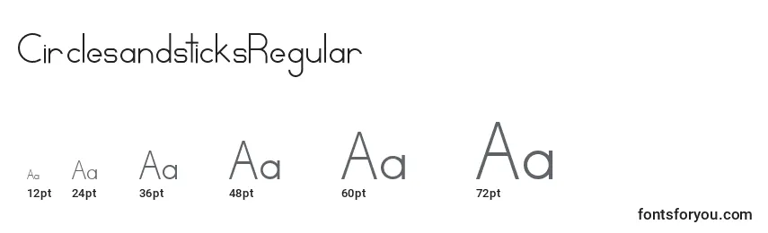 CirclesandsticksRegular Font Sizes
