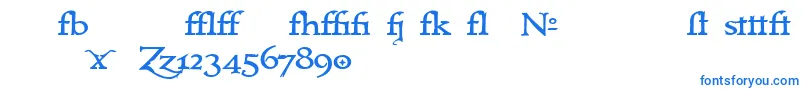 Шрифт Immrtlt ffy – синие шрифты на белом фоне