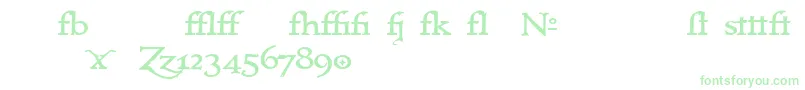 Immrtlt ffy Font – Green Fonts on White Background