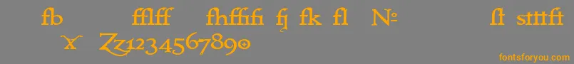Immrtlt ffy-Schriftart – Orangefarbene Schriften auf grauem Hintergrund